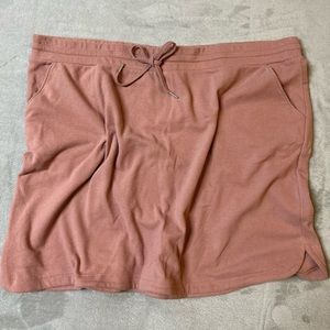 Maurice’s Pink French Terry Skirt with Tie and Pockets Plus